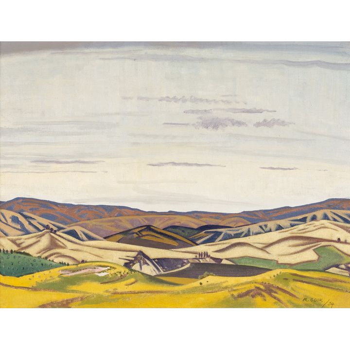 Rita Angus (Cook) 'Hill Landscape, North Canterbury'