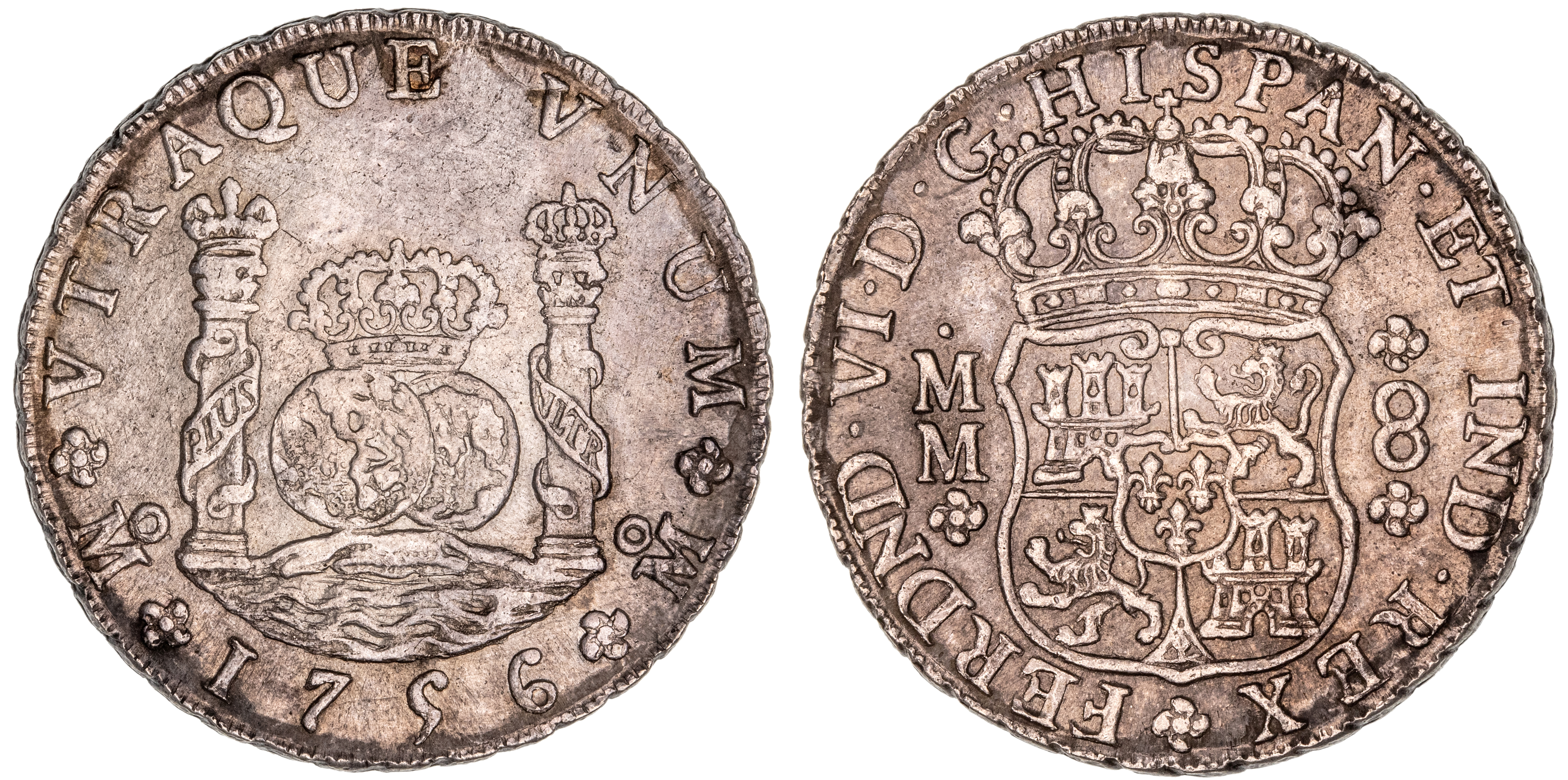 Mexico, Ferdinand VII, Eight Reales, 1756-MM, gEF