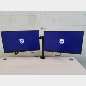 Phillips 242V8, 24inch monitors on dual bracket stand