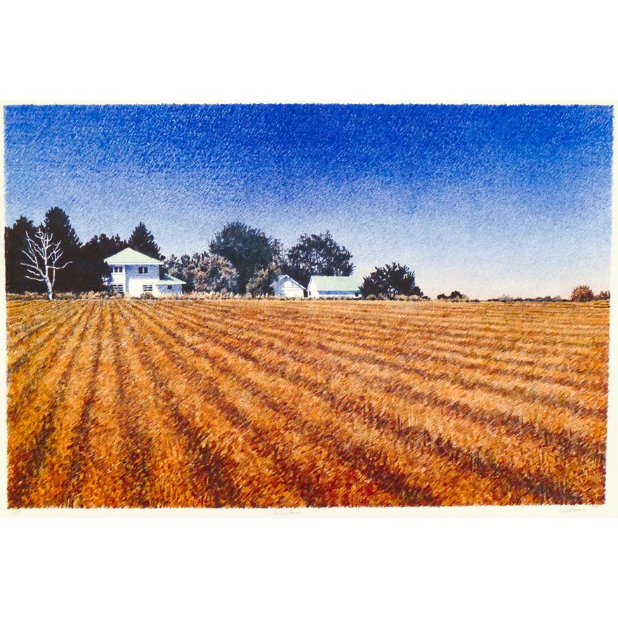 Mike Pease ''Valley Farm'' 1997 S/N Color Lithograph 30''x40'' Sheet