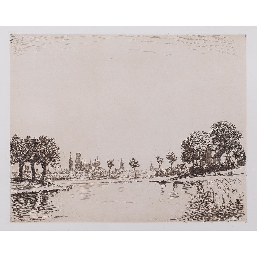 Berthold Hellingrath | Panorama Gdańska od strony Motławy