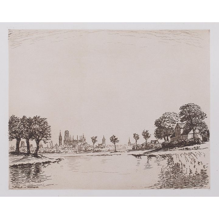 Berthold Hellingrath | Panorama Gdańska od strony Motławy