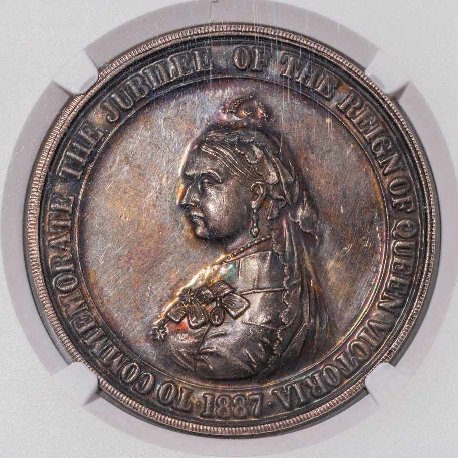 太陽王 ルイ14世 銅メダル 1662年 ブロンズ NGC鑑定済み MS62BN 英国-Great Britain. NGC MS62. 極美/未. AU. ヴィクトリア女王即位50