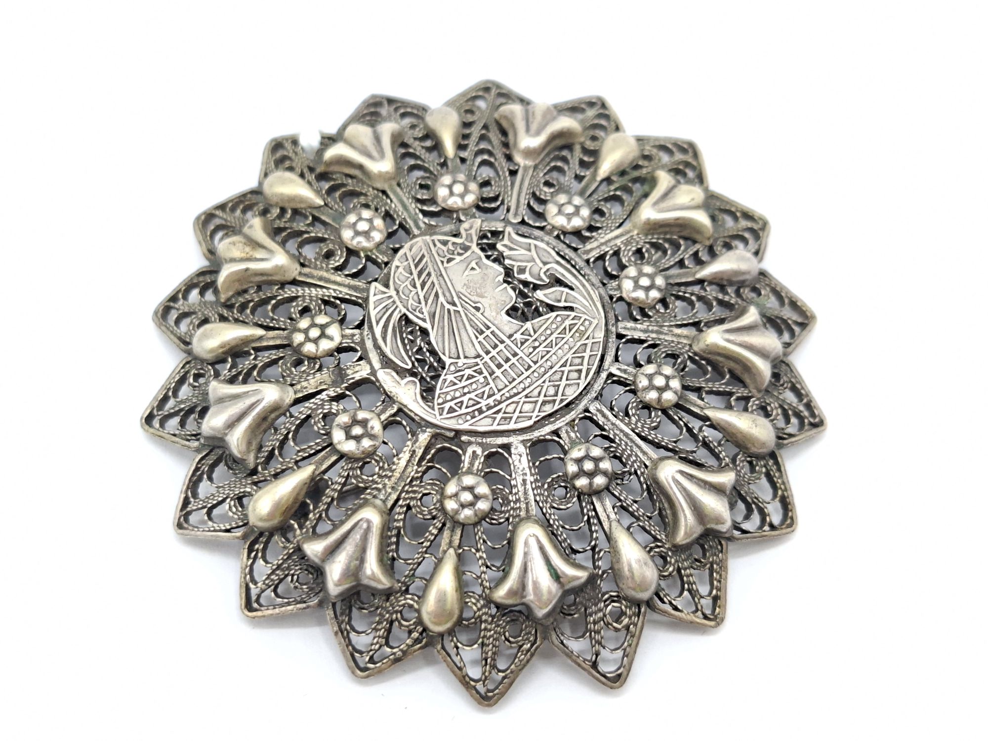 Sterling Silver Egyptian Revival Brooch