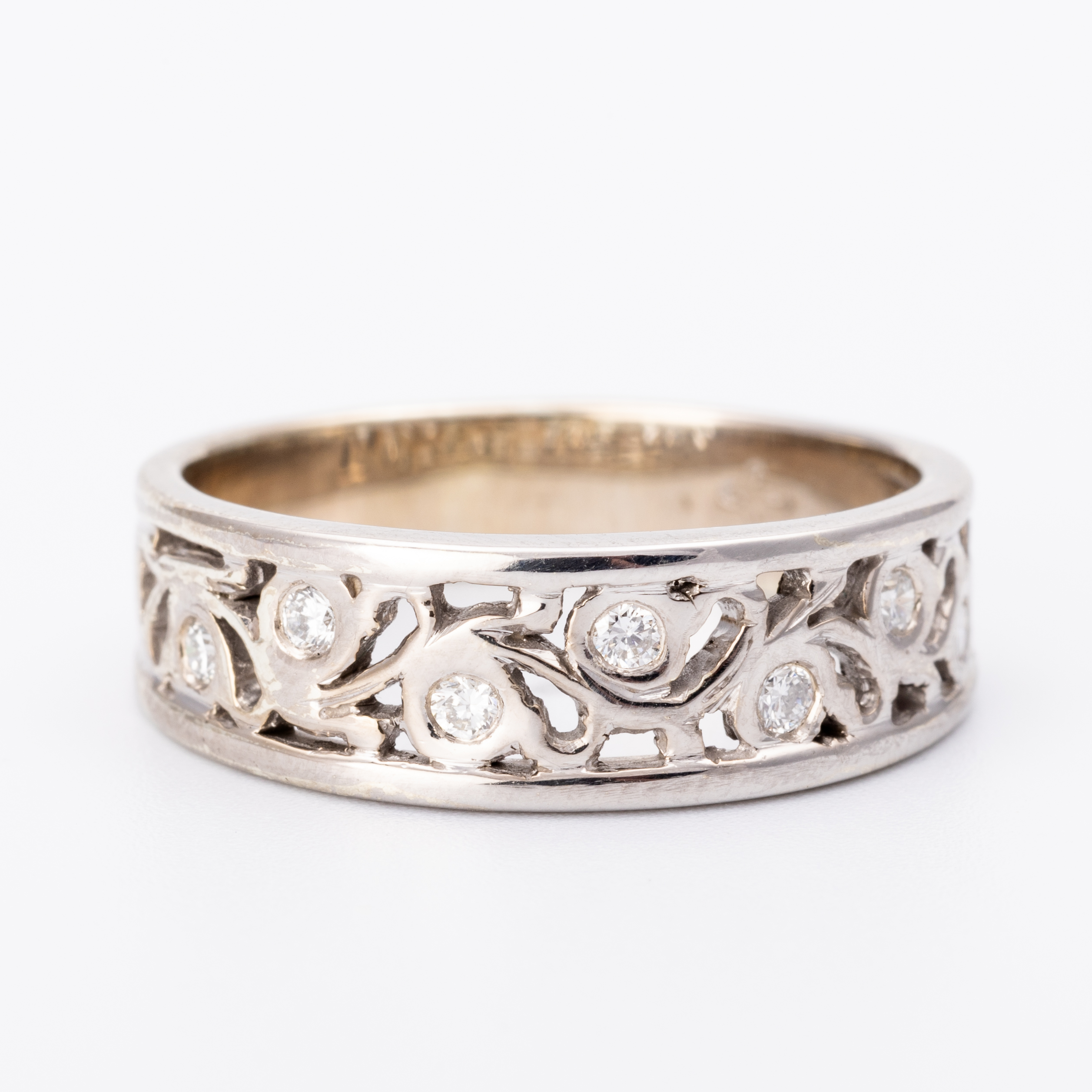 Diamond Filigree Band 9ct Gold