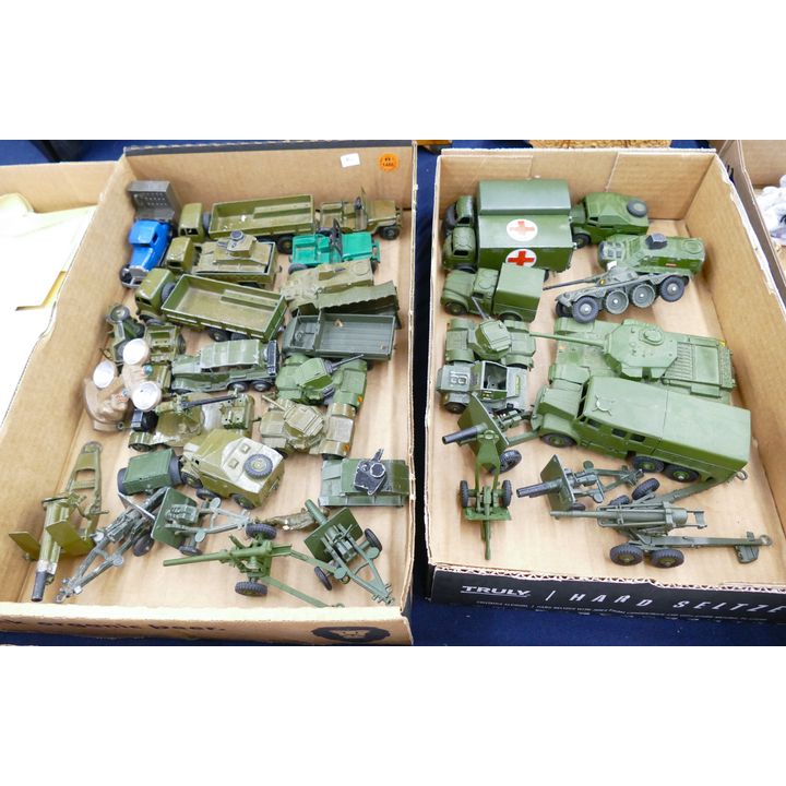 2 Boxes Vintage Dinky Army Toys etc.