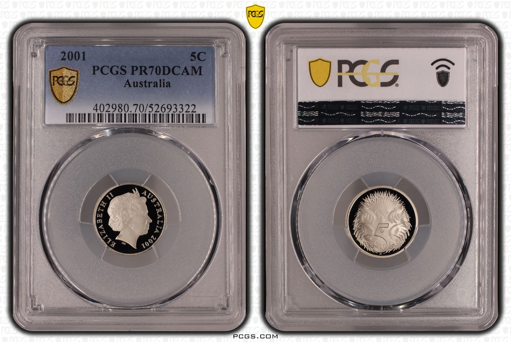 461 · Five Cent, 2001,  PR70DCAM