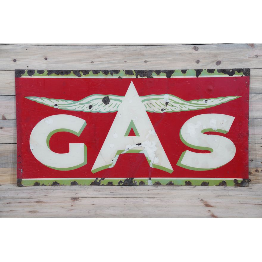 Flying A Chicken Wing GAS Double Sided Porcelain Sign TAC 6