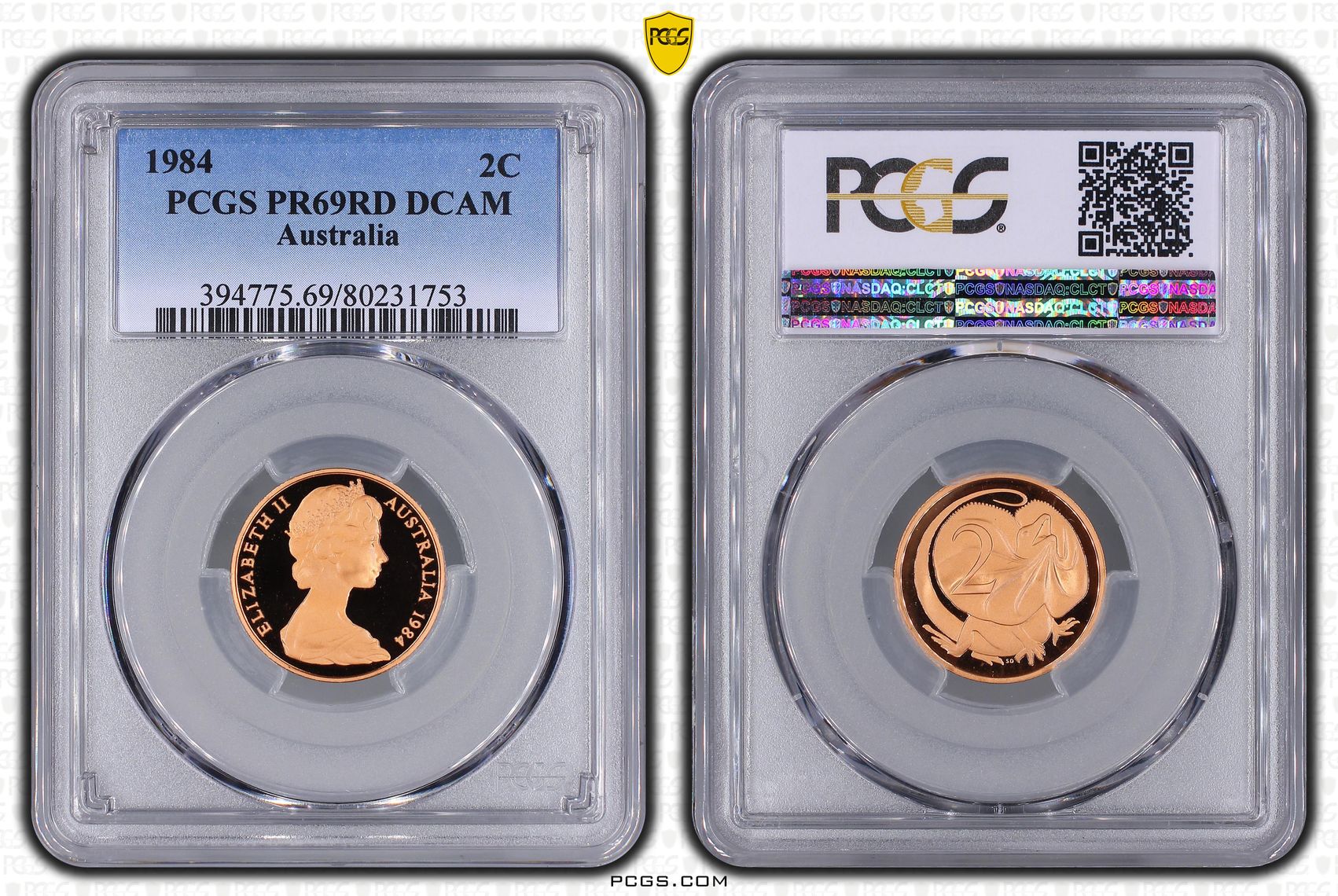 Elizabeth II, Two Cent, 1984, PCGS PR69DCAM
