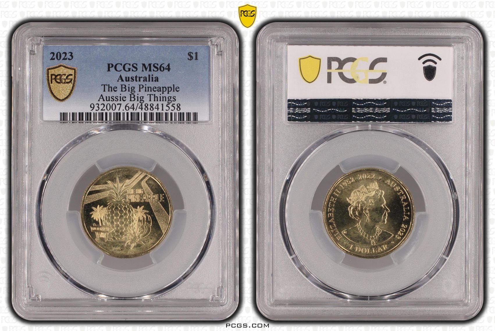 The Big Pineapple Aussie Big Things, One Dollar, 2023, PCGS MS64