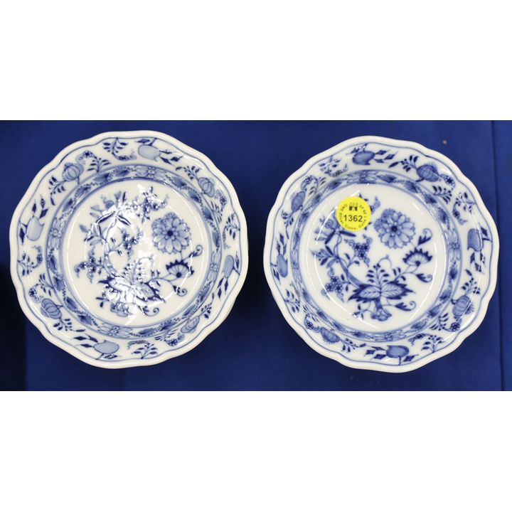 Set 6 Meissen Blue Onion Small Bowls 4.5''