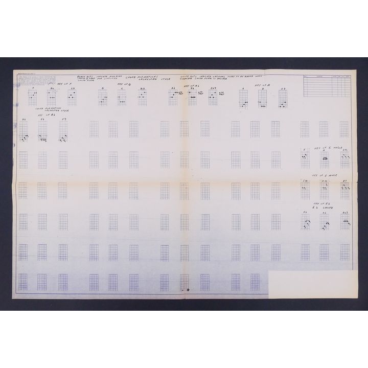 Vintage Draftsman's Chord Charts, 1950's