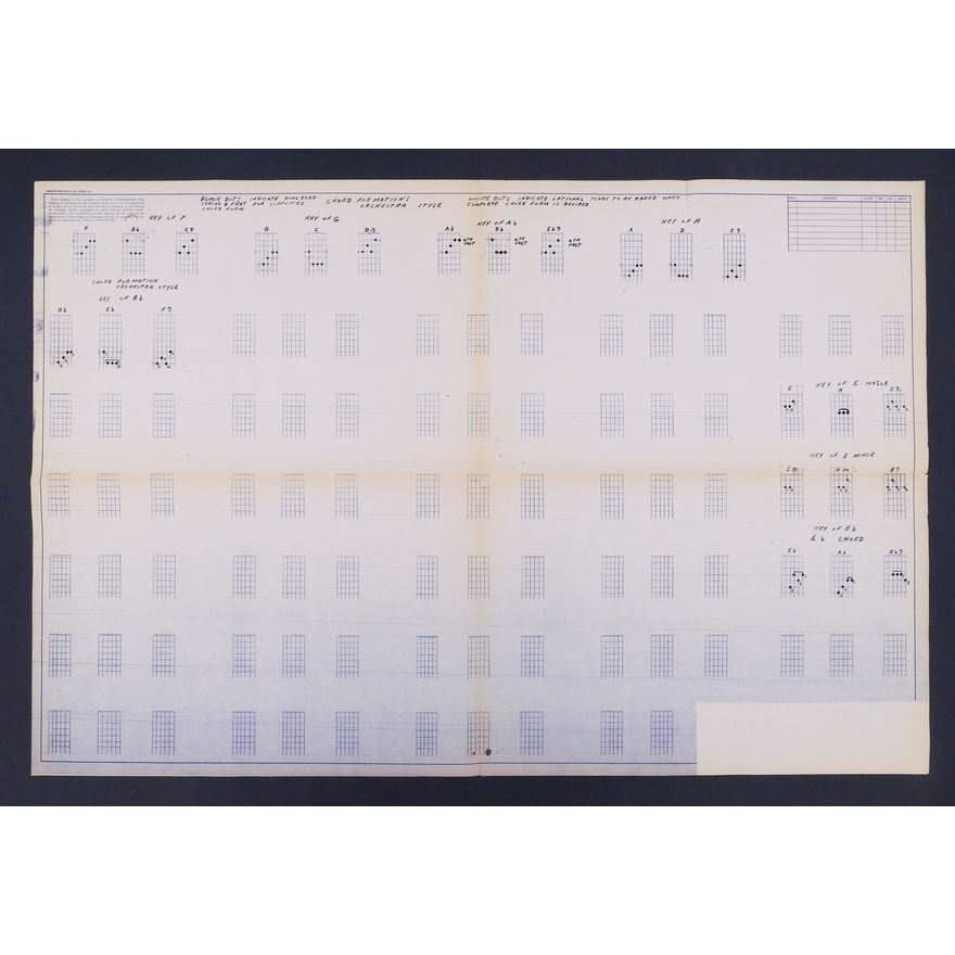 Vintage Draftsman's Chord Charts, 1950's