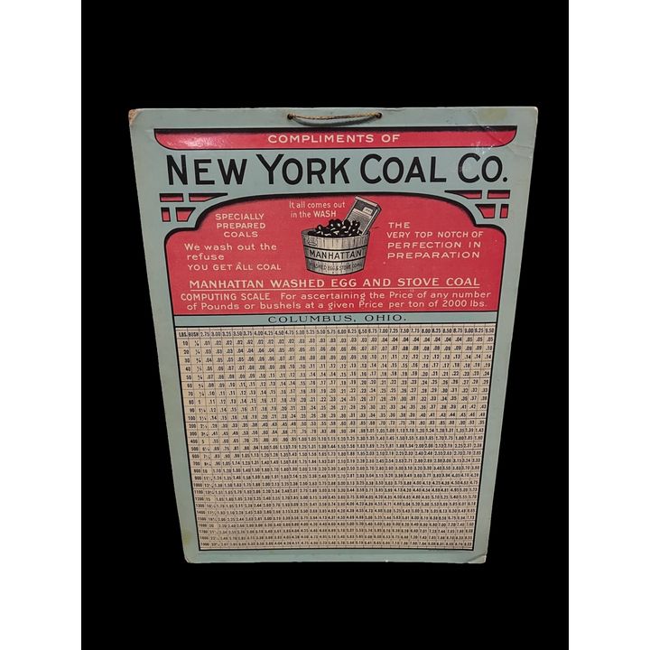 New York Coal Co Computing Scale Washing Plant Sign