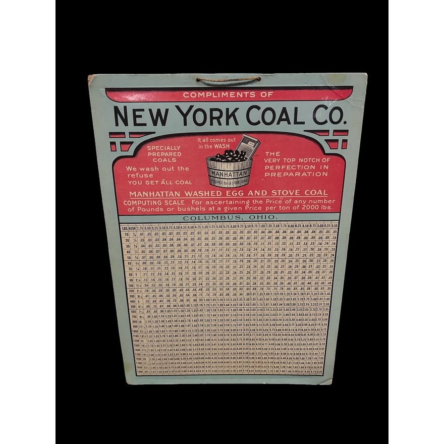 New York Coal Co Computing Scale Washing Plant Sign