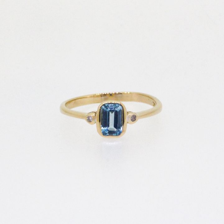 Topaz & Diamond Ring 1.77g