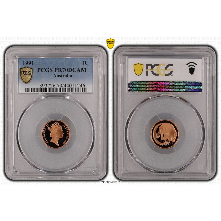 1991 Australia One Cent, 1c PCGS - PR70DCAM POP 42/0 -246