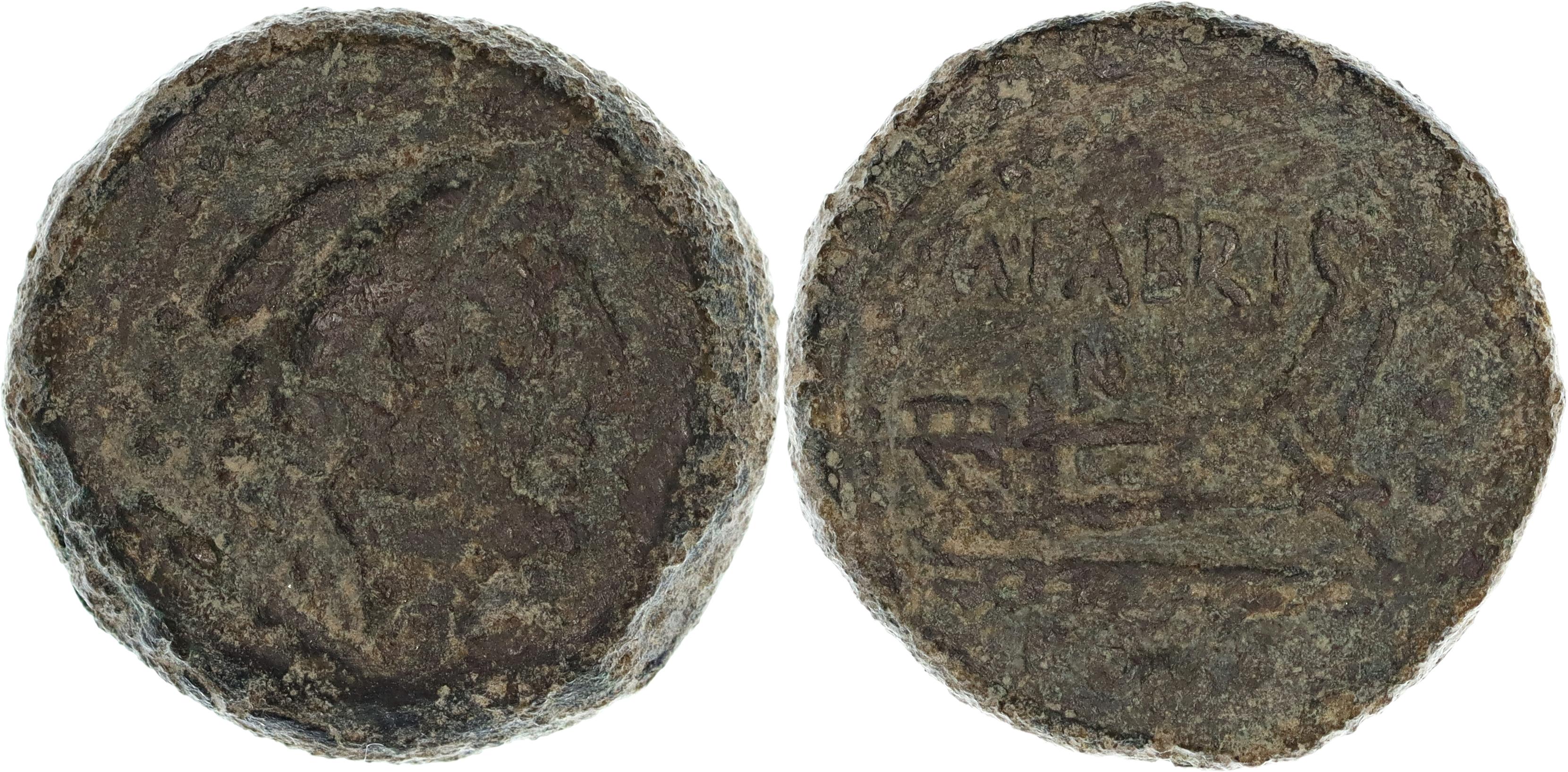 Roman Republic, M. Fabrinius, Æ Quadrans, 132 BC, gF