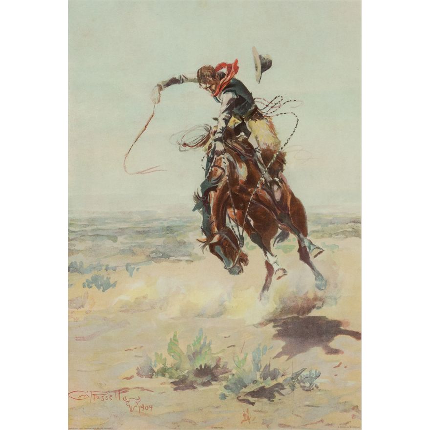 Charles M. Russell (1864-1926): A Bad Hoss, 1905