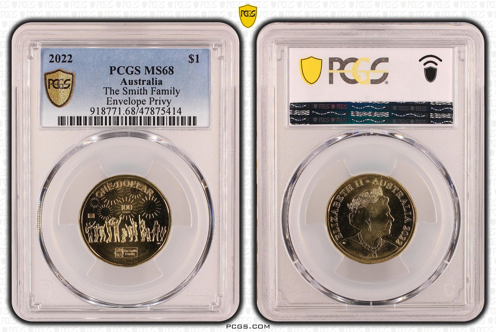 275 · The Smith Family , One Dollar, 2022, PCGS MS68