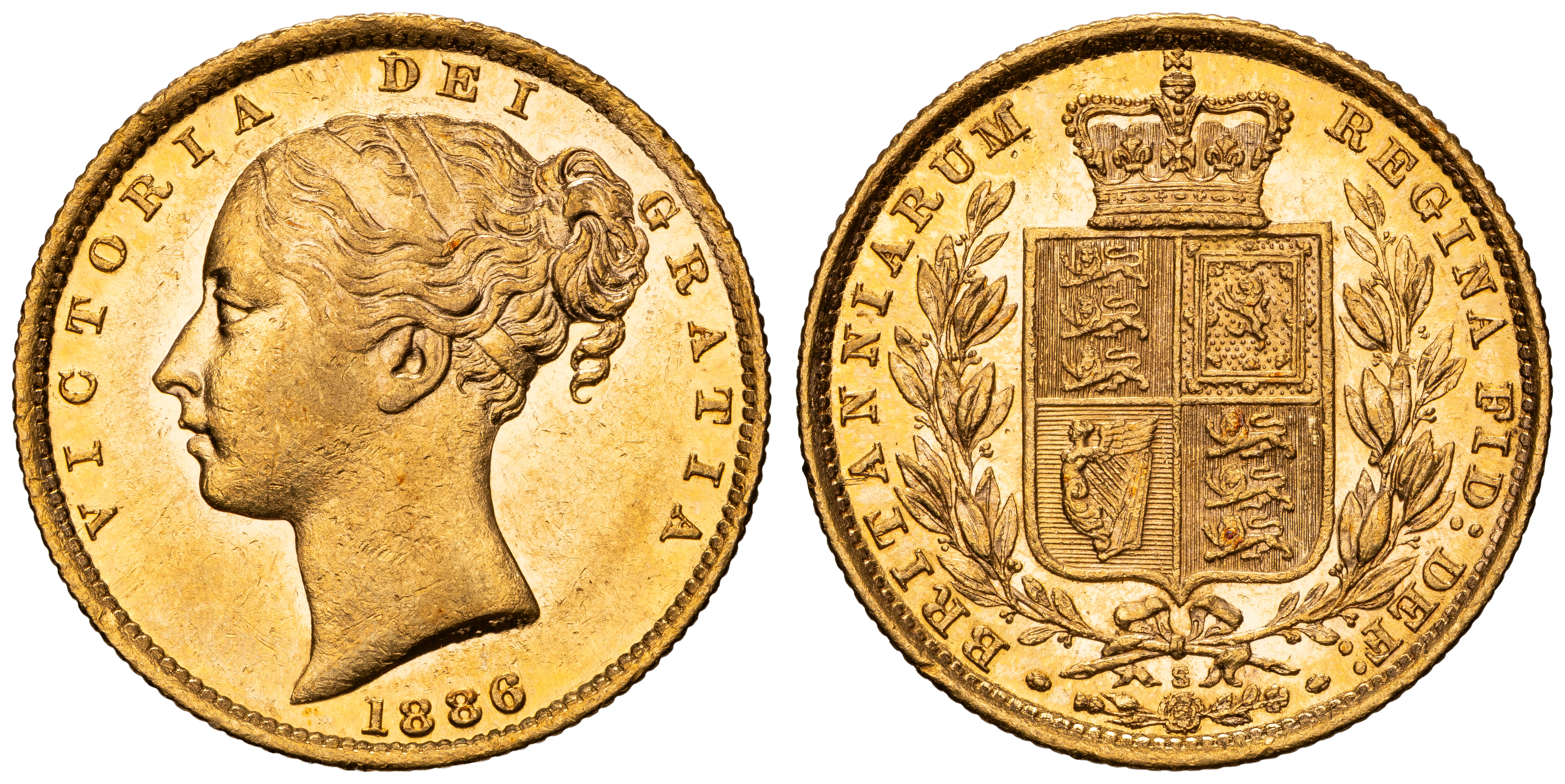 Victoria, Sovereign, 1886-S, EF
