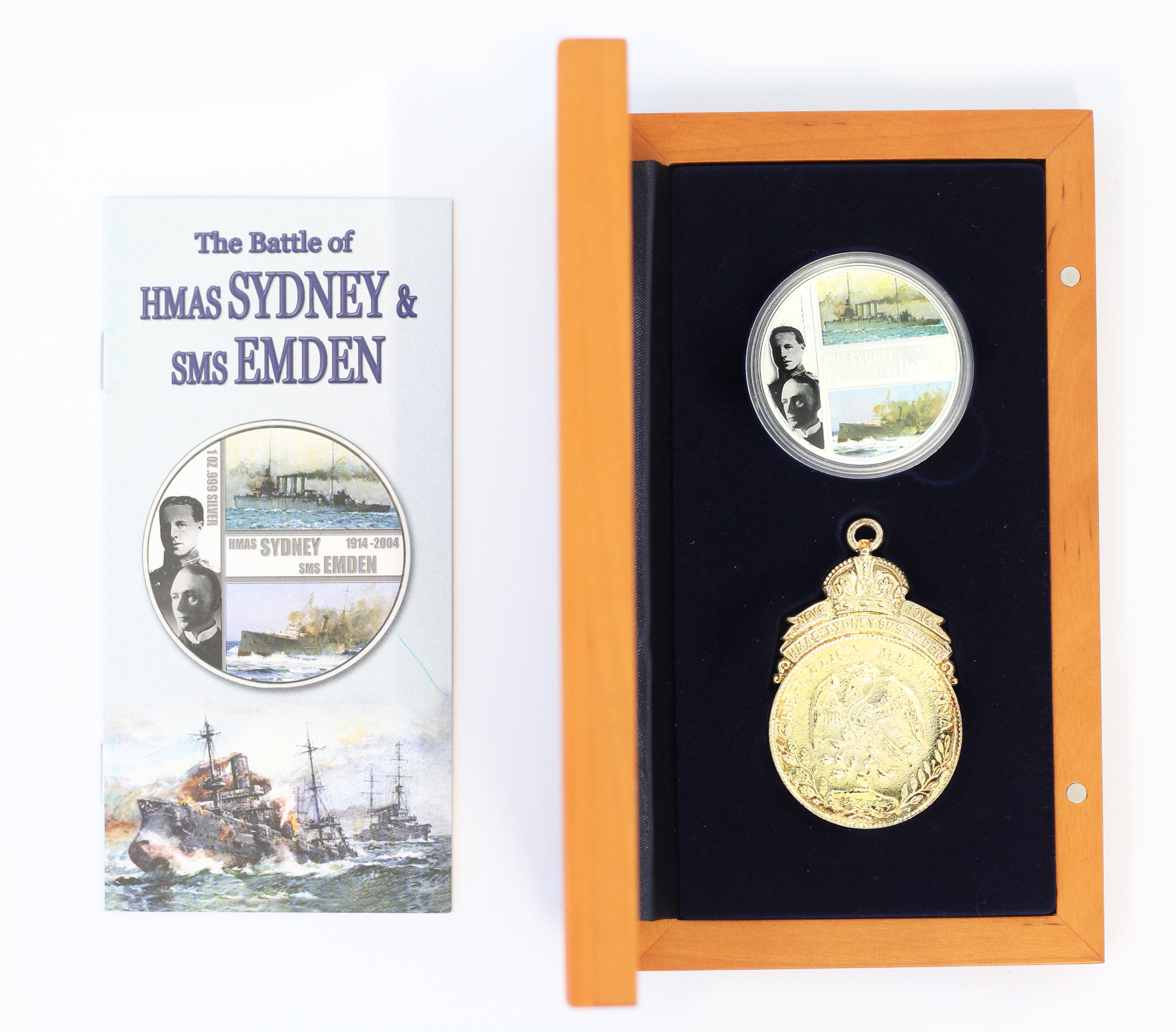 2004 Cook Islands Battle of HMAS Sydney & SMS Emden 1oz Silver Proof Coin set