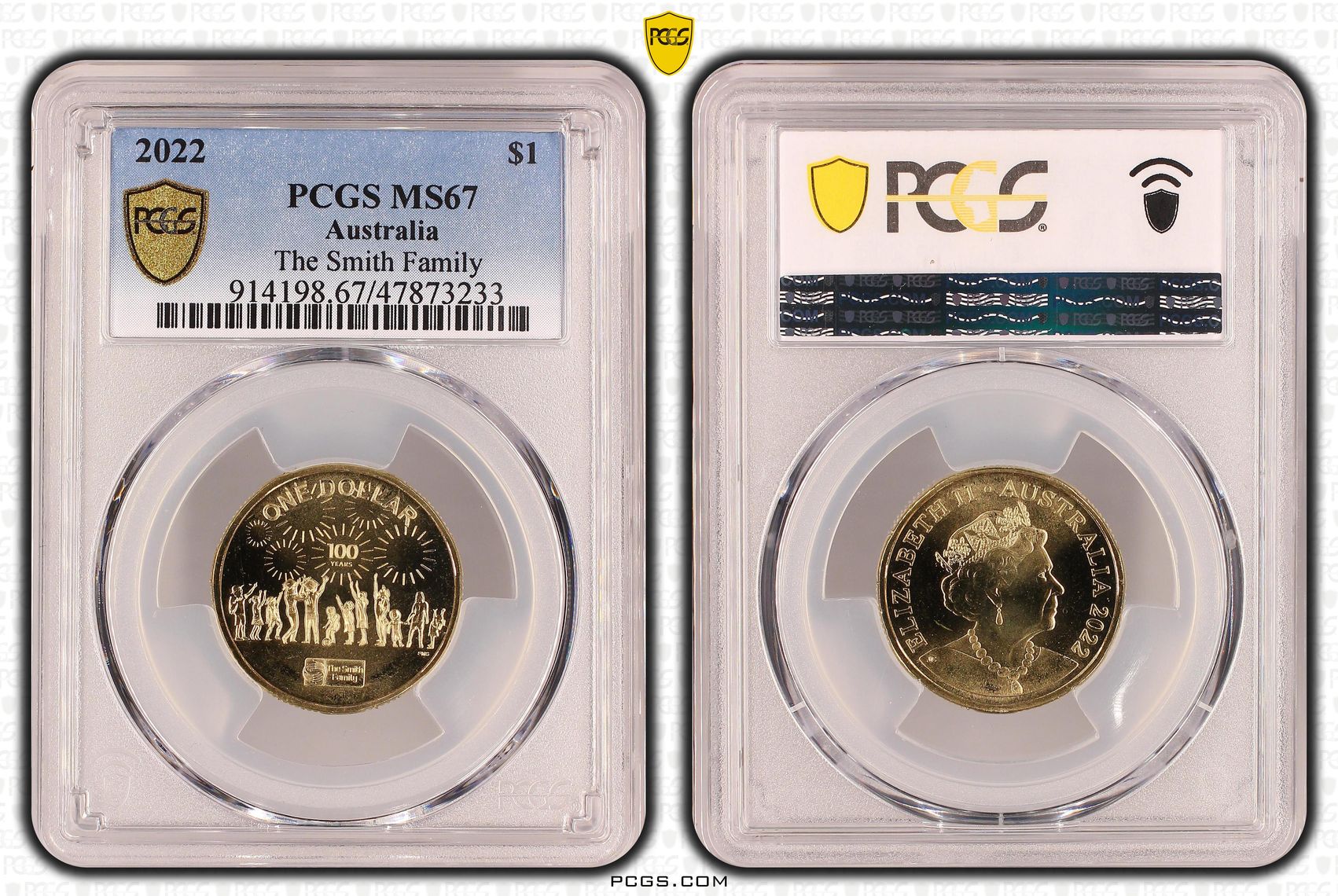 The Smith Family, One Dollar, 2022, PCGS MS 67