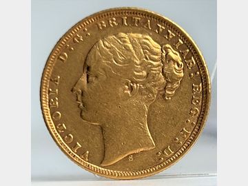 SCARCE 1871 VICTORIA YOUNG HEAD SYDNEY MINT GEORGE & DRAGON GOLD SOVEREIGN