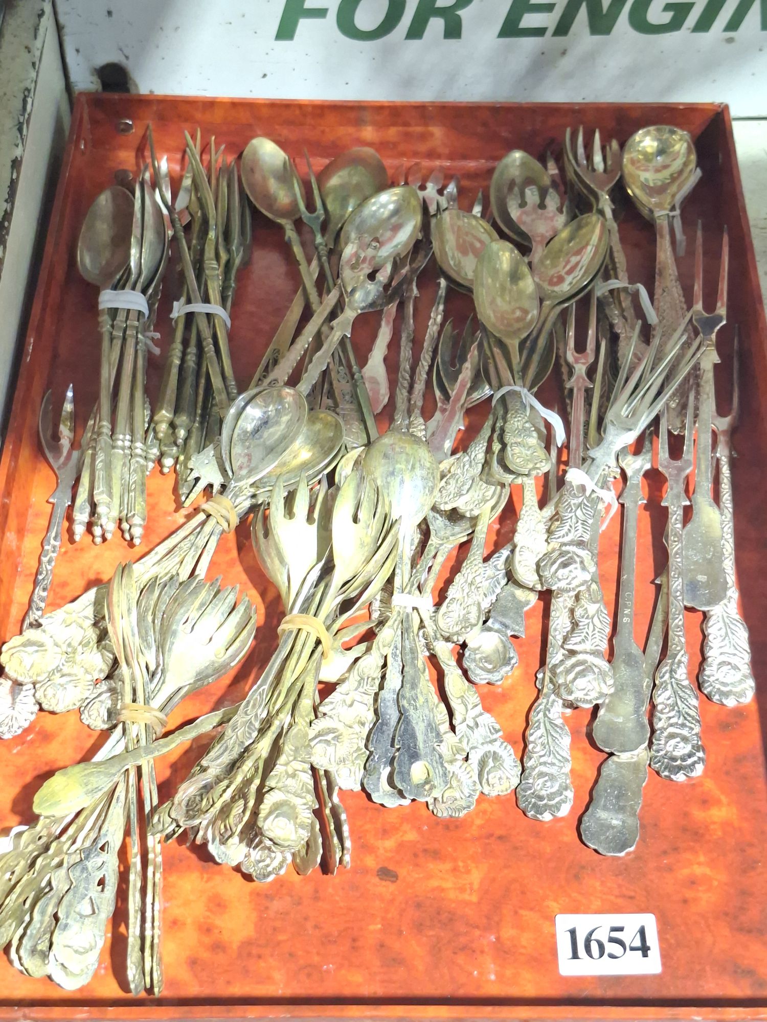 SILVER-PLATED FORKS AND SPOONS
