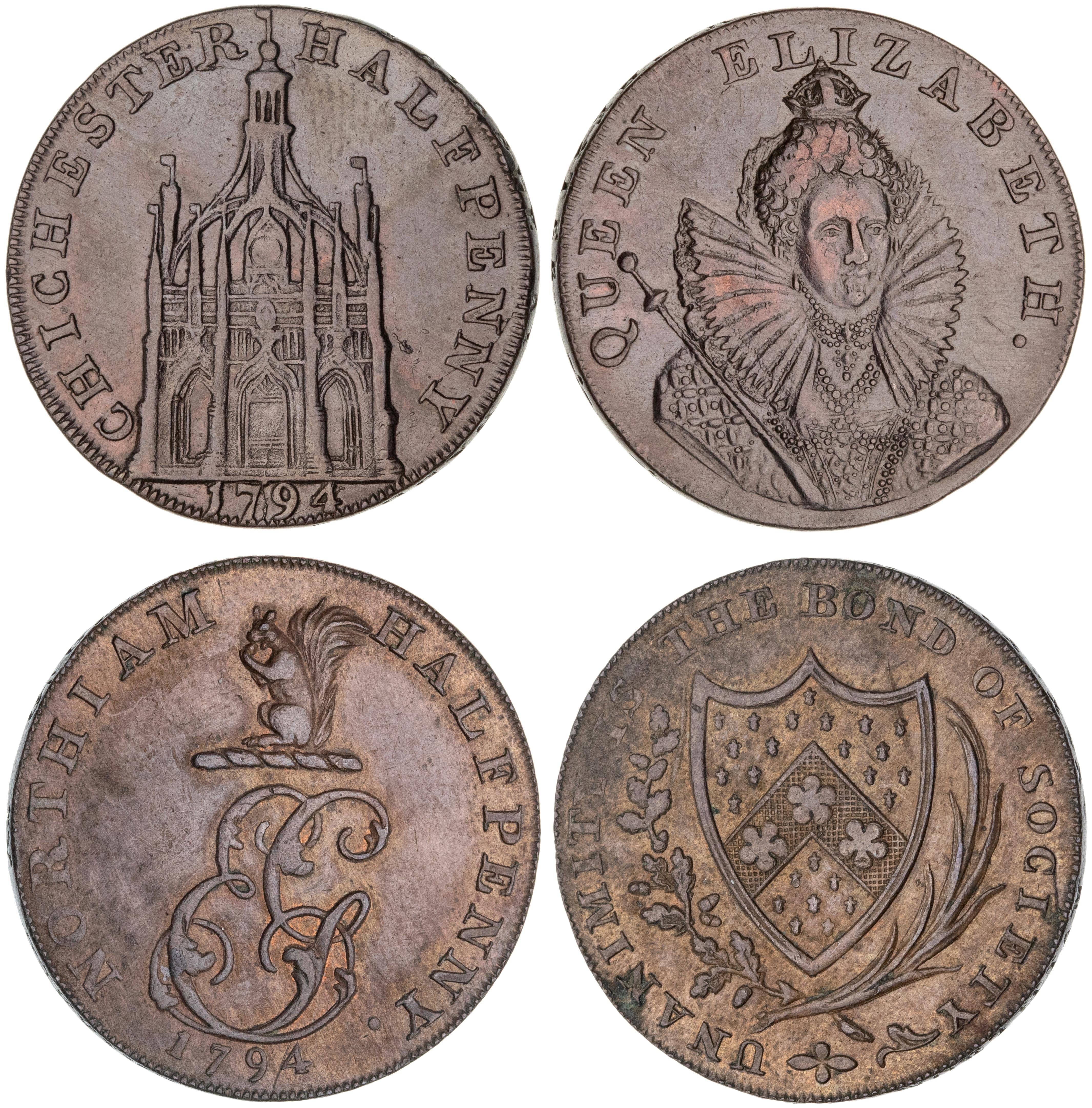Great Britain, Halfpenny, 1794, aEF
