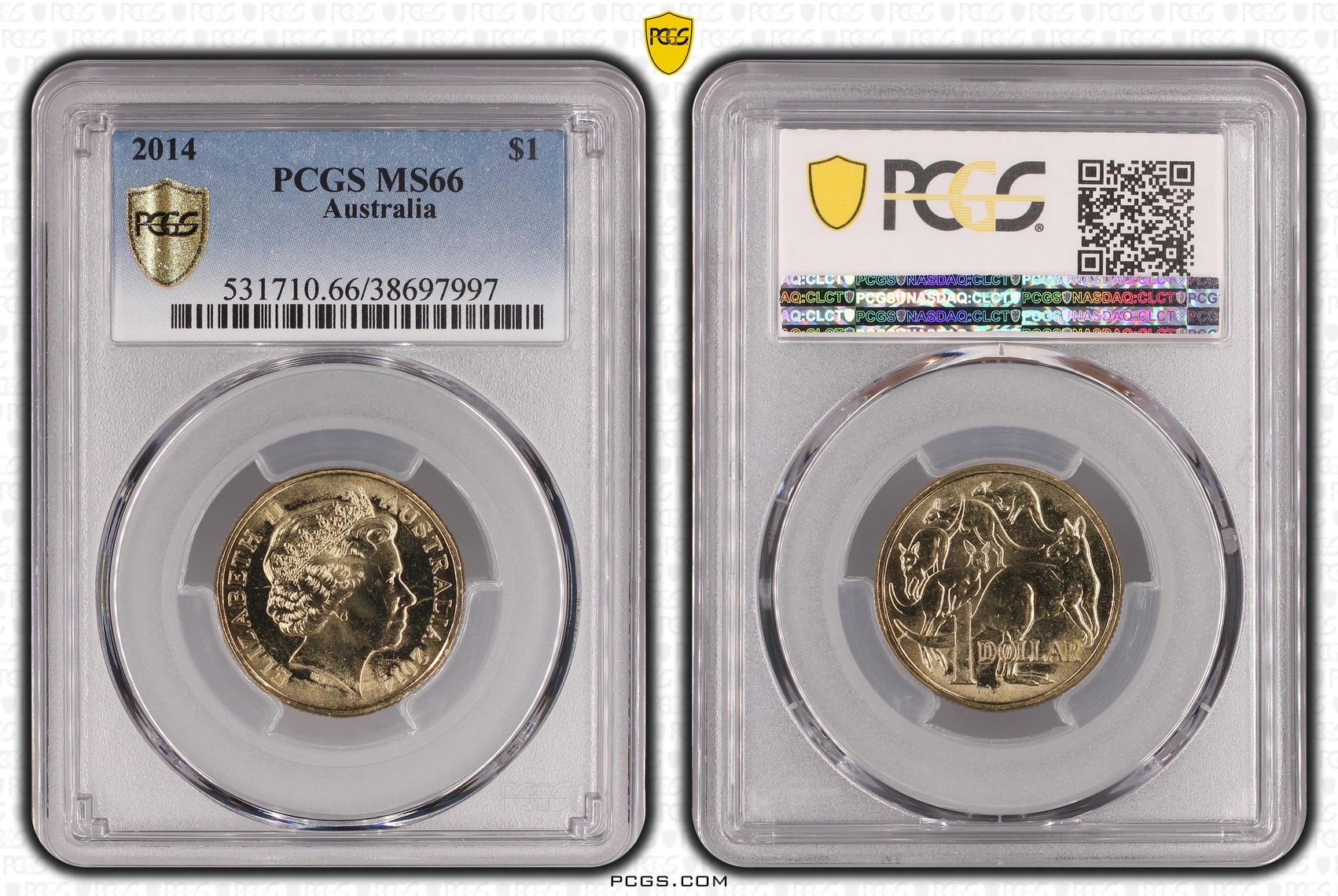 One Dollar, 2014, PCGS MS66