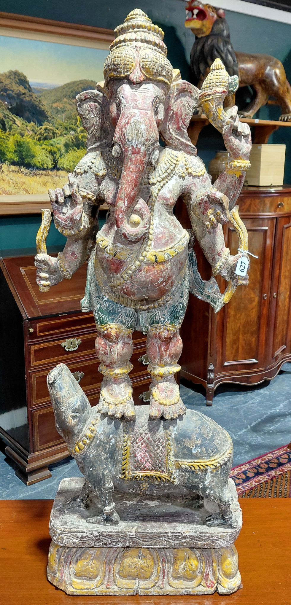 627 · INDIAN DEITY CARVED SCULPTURE