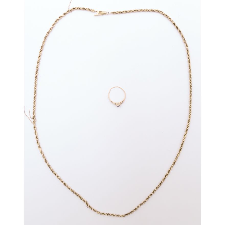 Box 14k Fancy Rope Chain etc. - 9.3 Grams TW