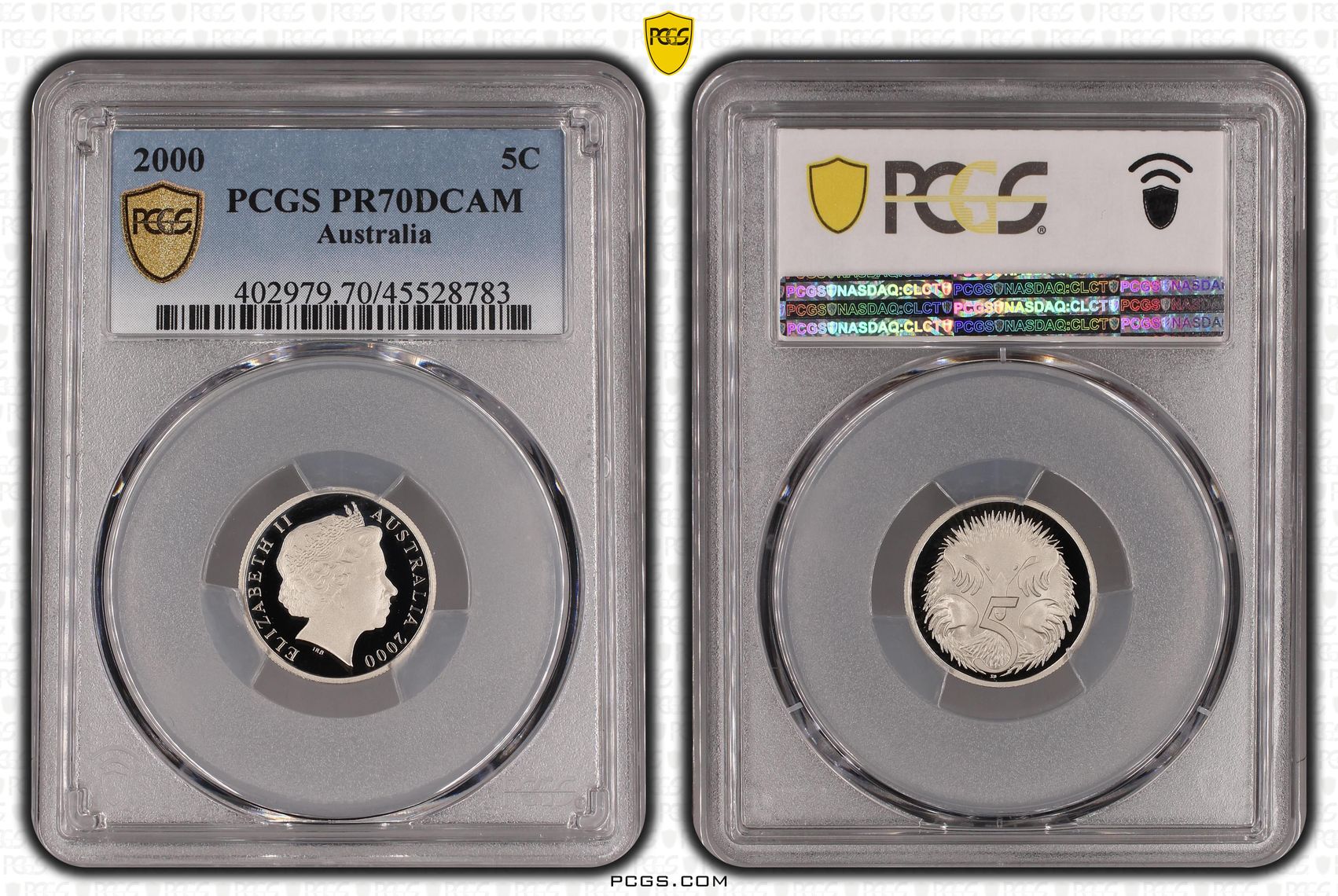 Elizabeth II, Five Cent, 2000, PCGS PR 70DCAM