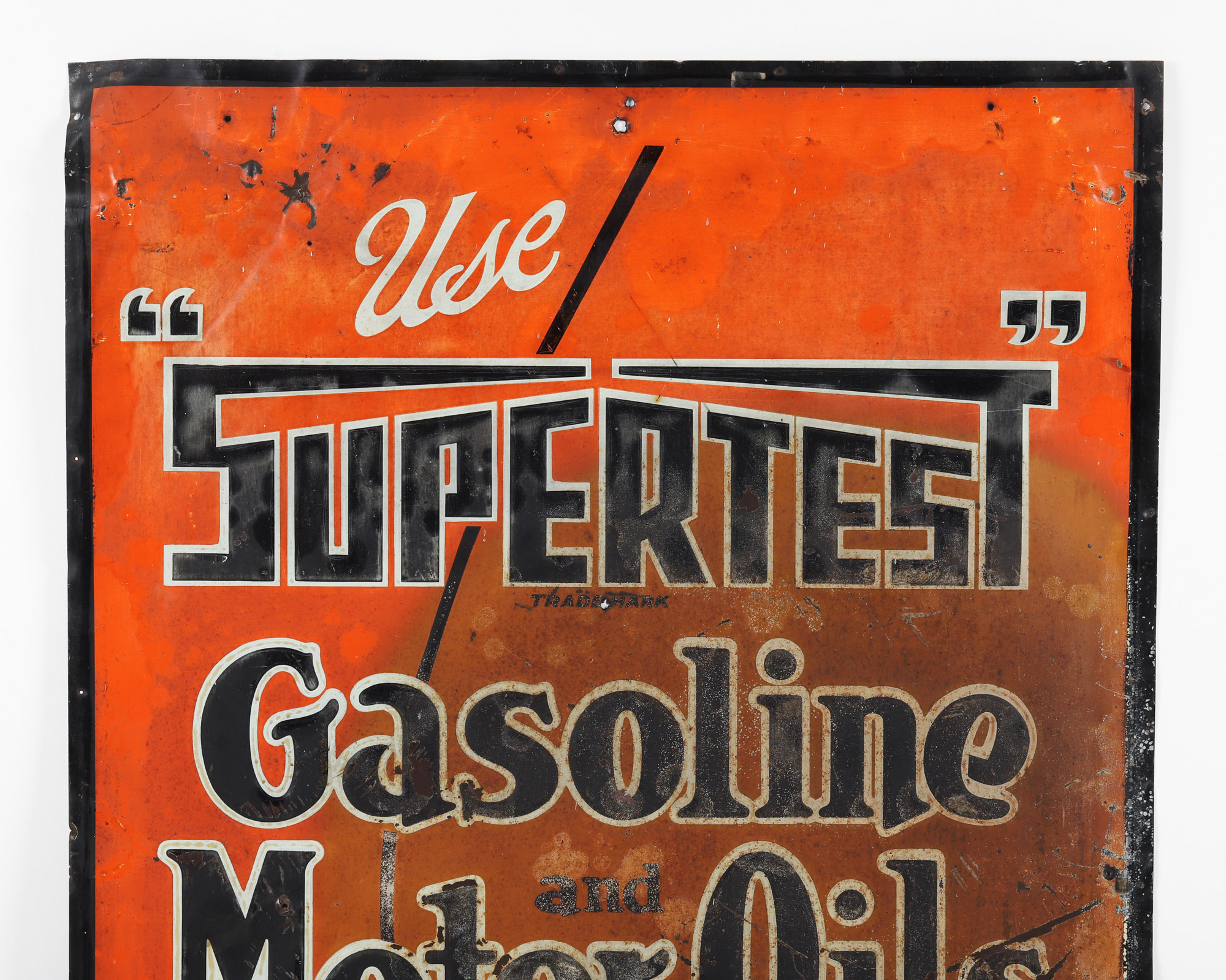 Supertest Gasoline and Motor Oils Sign | Miller & Miller Auctions Ltd