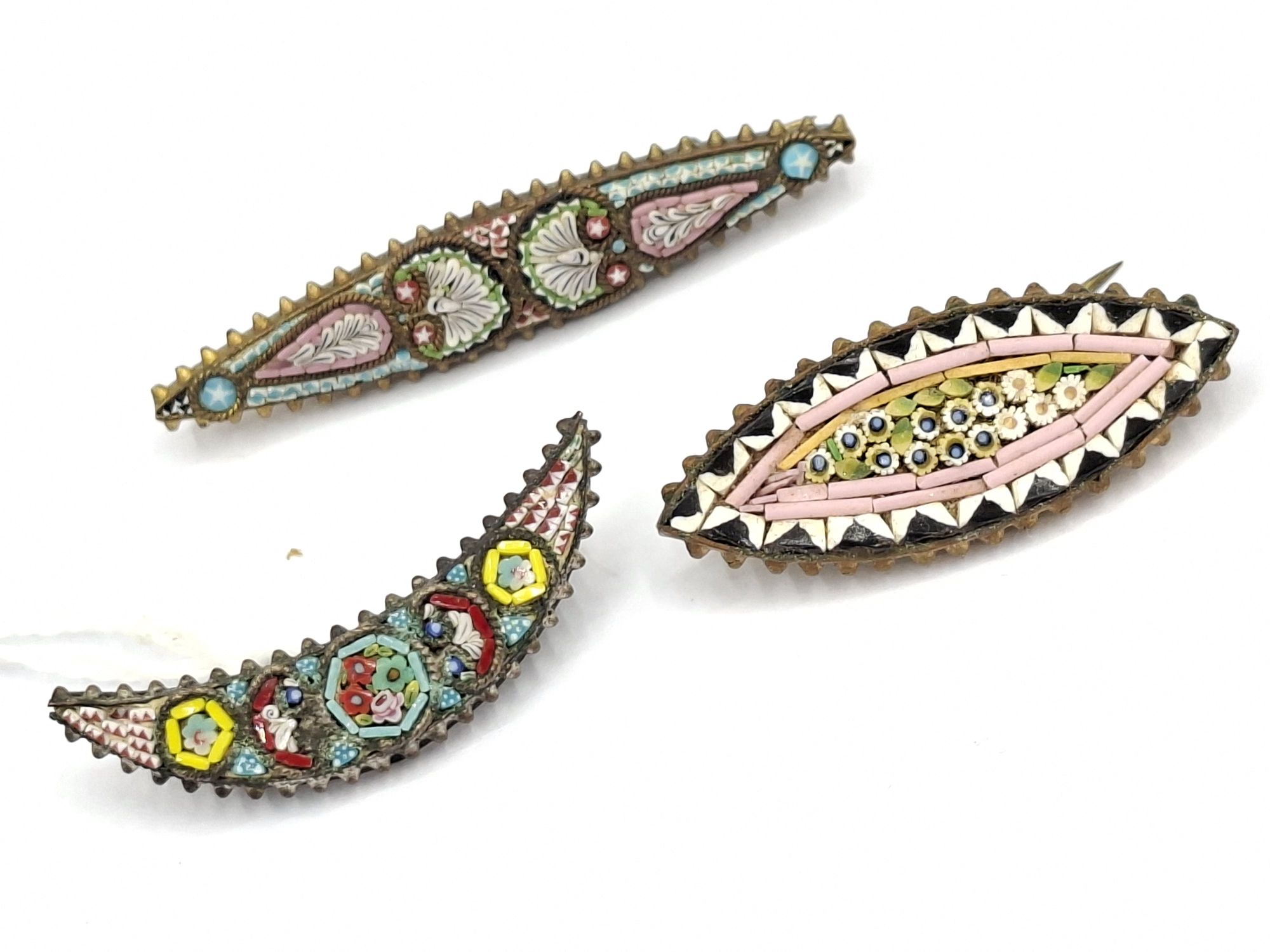 Micro Mosaic Brooches