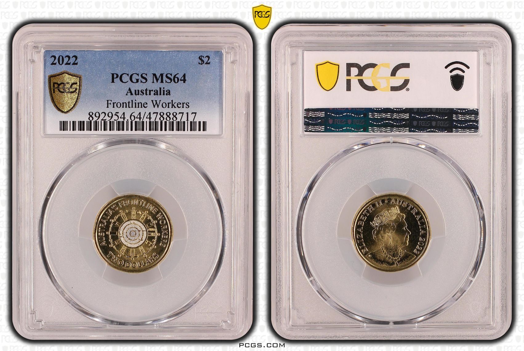 Frontline Workers Colorized, Two Dollar, 2022, PCGS MS64