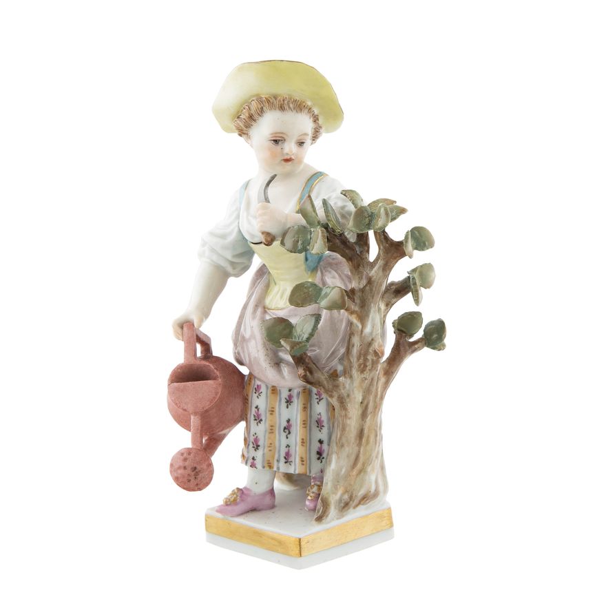 Figurka - Ogrodniczka z konewką, Miśnia, poł. XIX w.