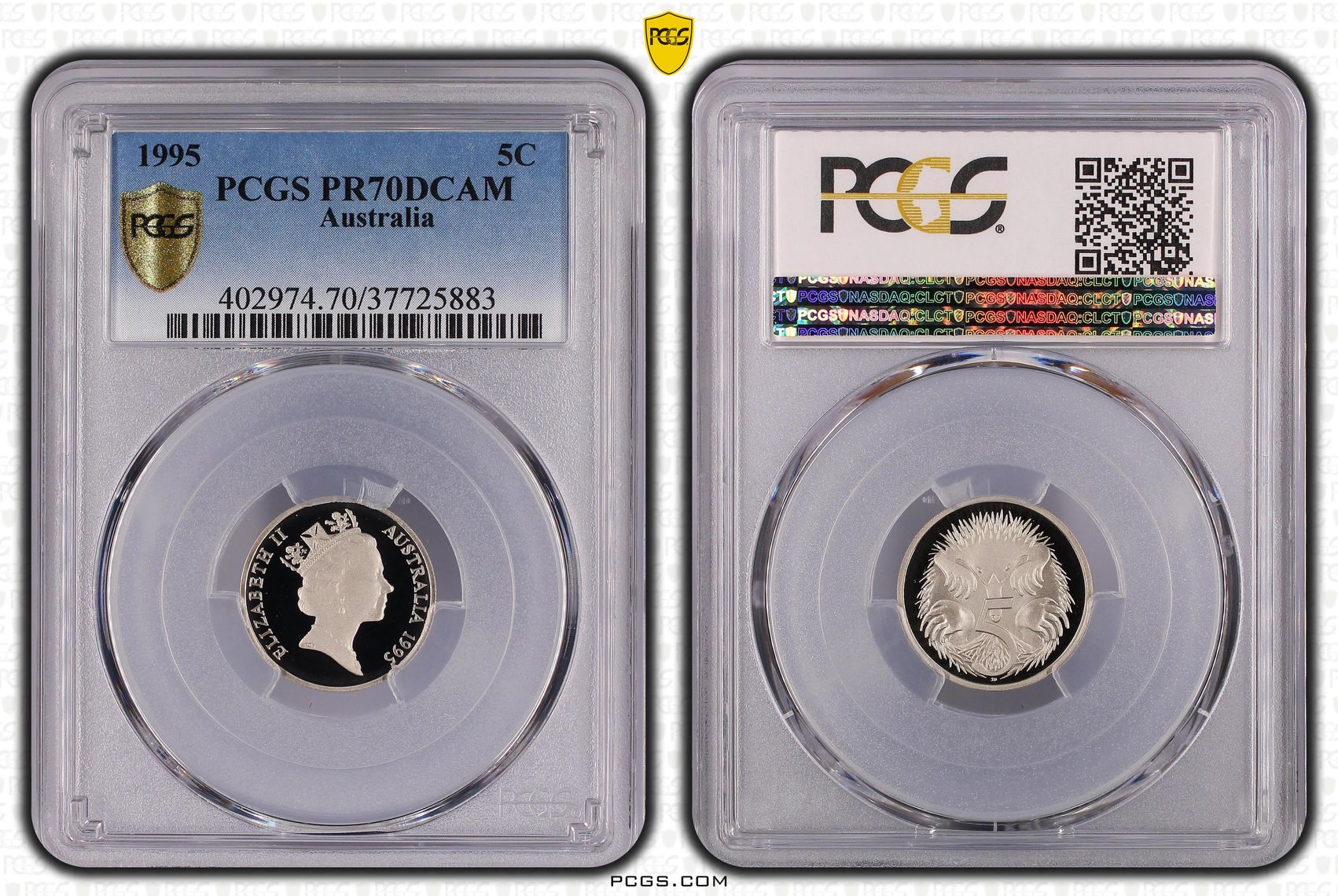 71 · 1995 Australia Five Cent, 5c PCGS - PR70DCAM POP 31/0 -883