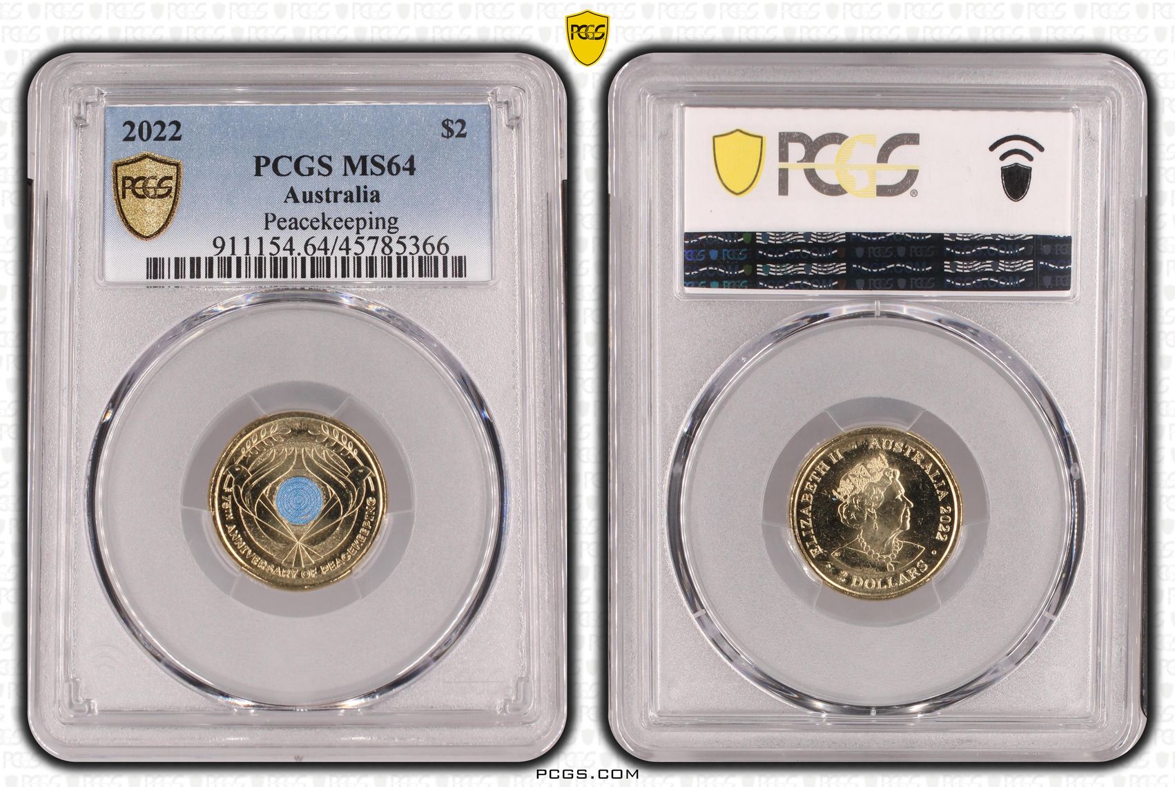 Peacekeeping - Colorized, Two Dollar, 2022, PCGS MS64