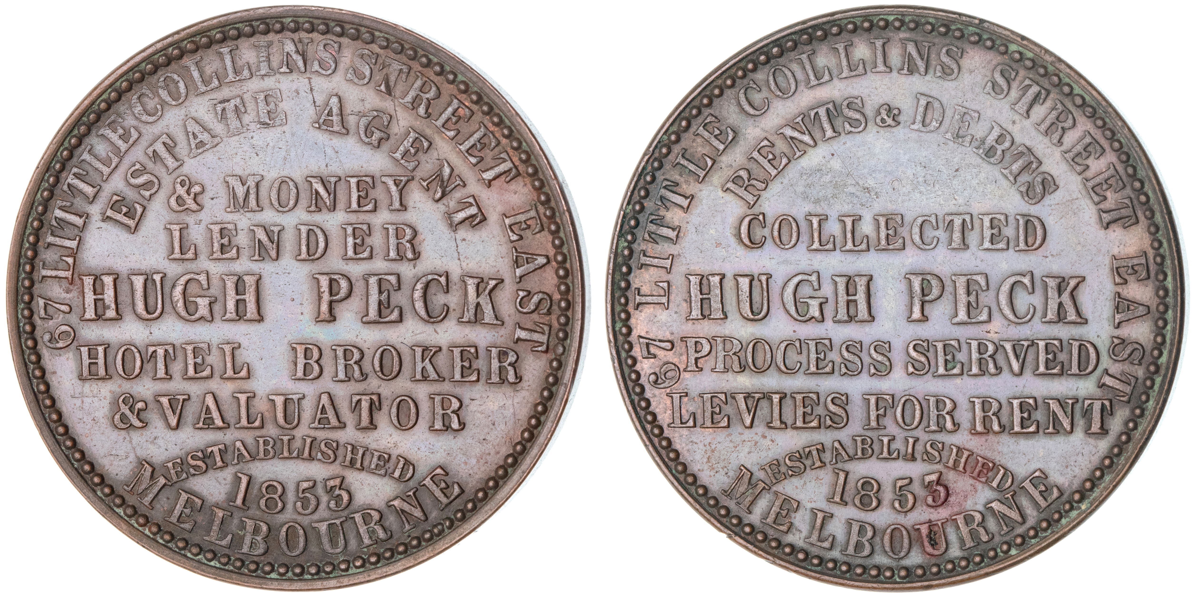 Melbourne, Victoria, Hugh Peck, Penny, ND, EF