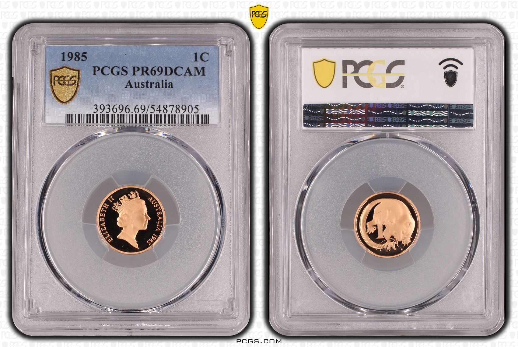 One Cent, 1985, Pcgs Pr69dcam