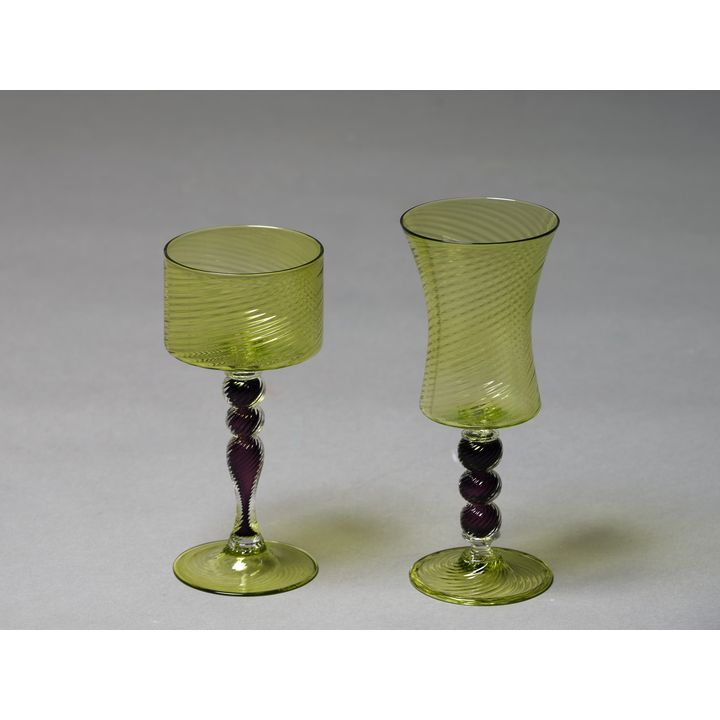 Benjamin Edols and Kathy Elliott ‘Pair of Venetian style goblets’