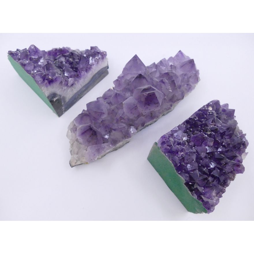 3pc Amethyst Geodes- 5-9'' each