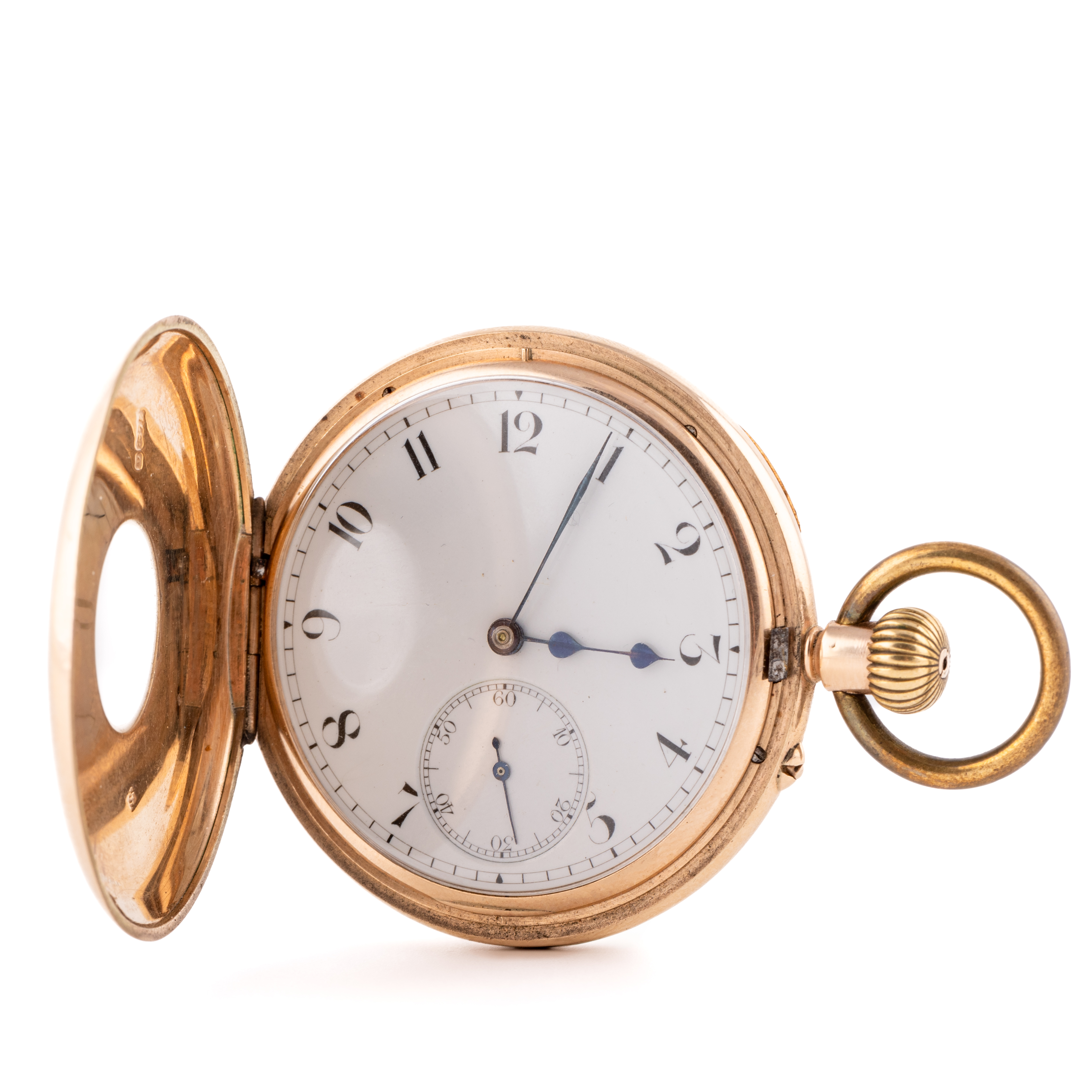 476 · Rotherham & Sons 9K Gold Half-Hunter Pocket Watch, 1909