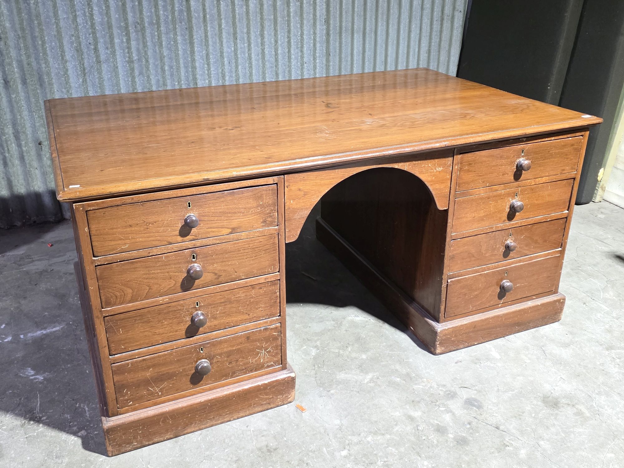 Large Twin Pedestal Desk