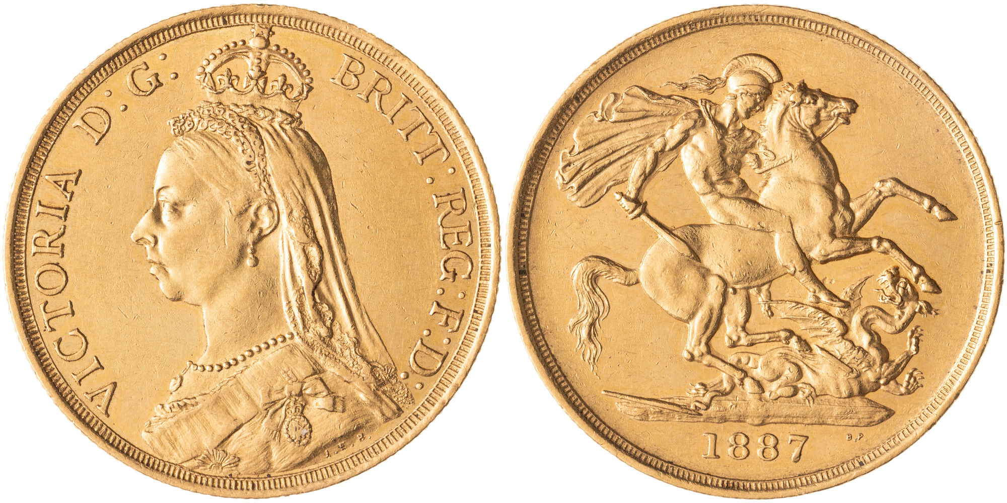 Great Britain, Victoria, Jubilee Double Sovereign, Two Pounds, 1887, VF