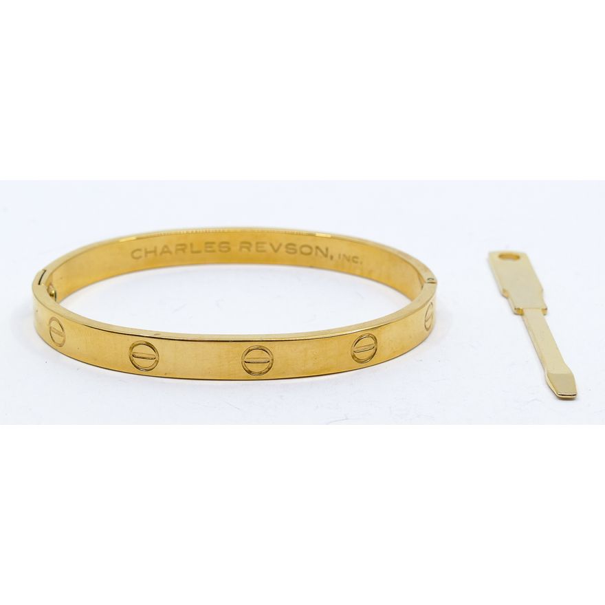 Aldo Cipullo for Charles Revson ''Love'' Gold Plated Bangle