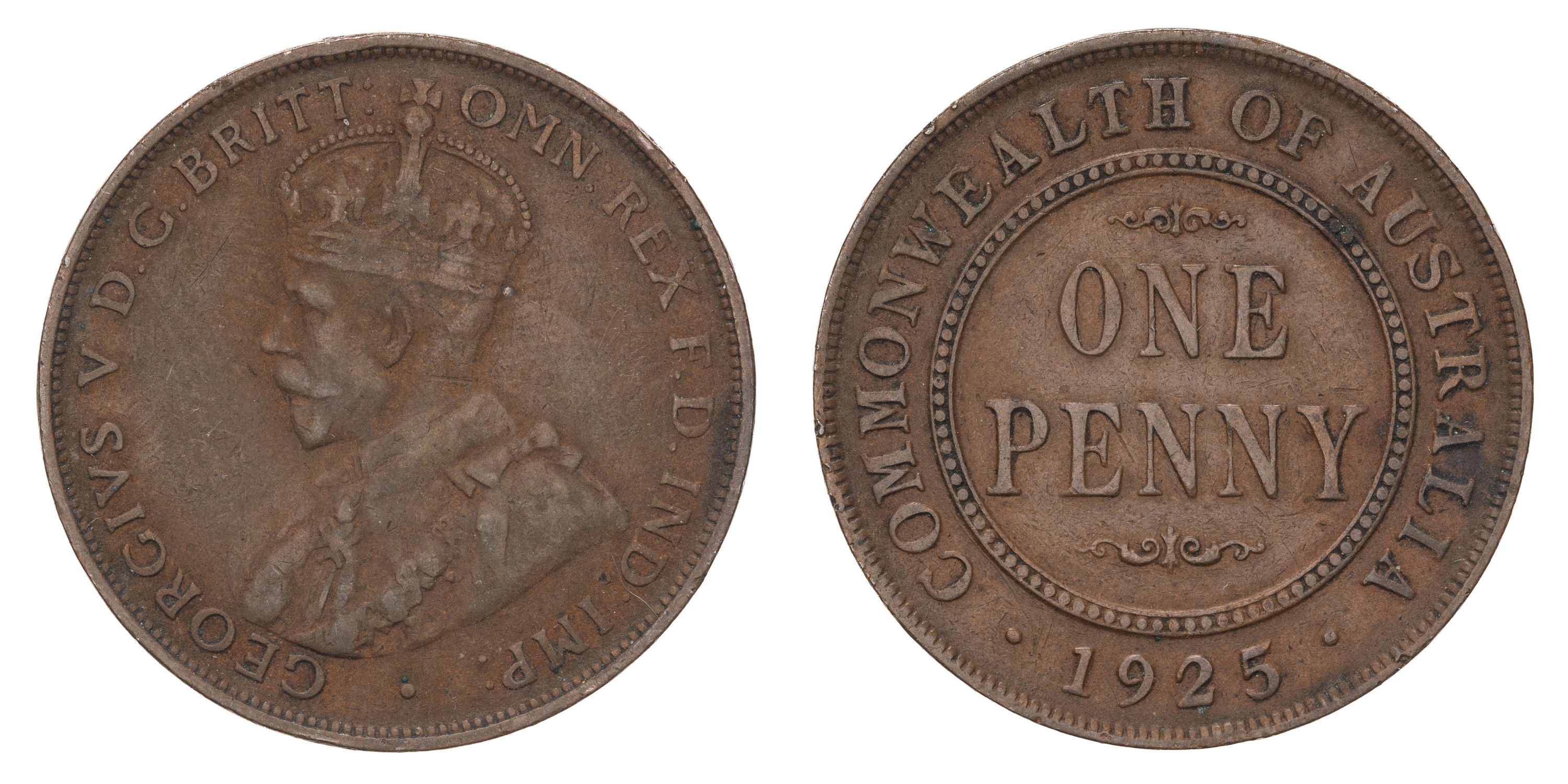 George V, Penny, 1925, aFine