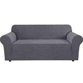 Elastic Sofa Cover 1/2/3 Seat Knitted Stretch Over Couch Cover Grey |